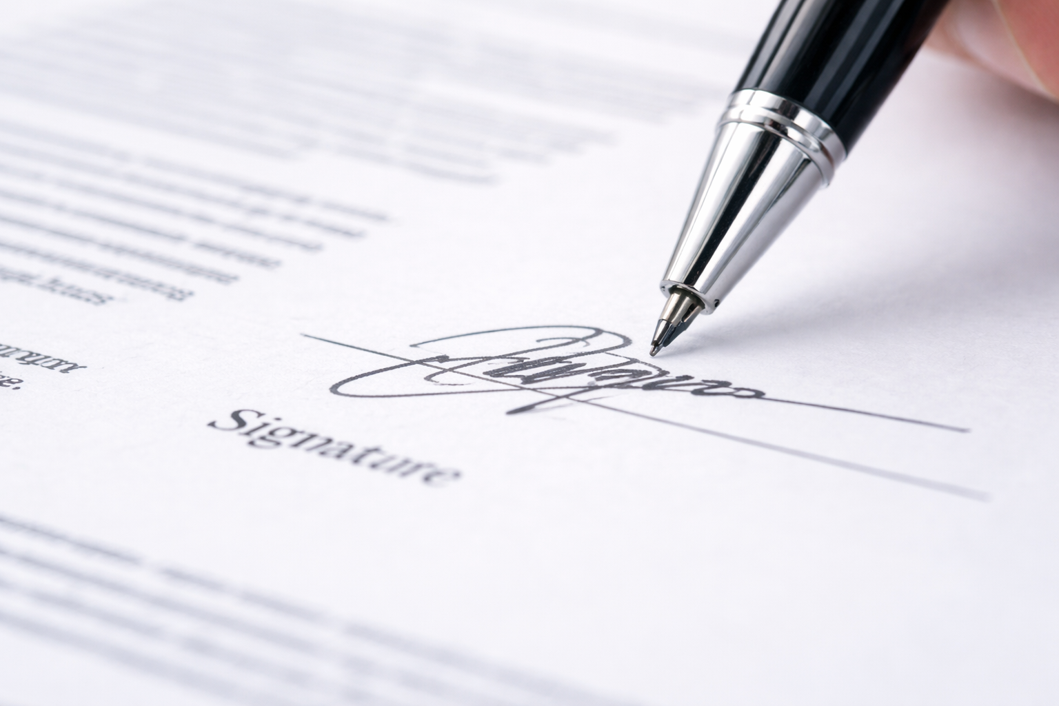 Signing legal documents